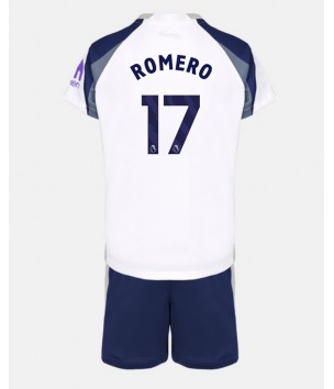 Billiga Tottenham Hotspur Cristian Romero #17 Hemmatröja Barn 2025-26 Kortärmad (+ Korta byxor)
